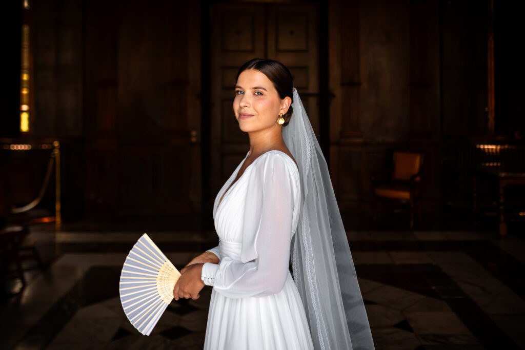 Portrait de la mariée au Château de Malle (33)